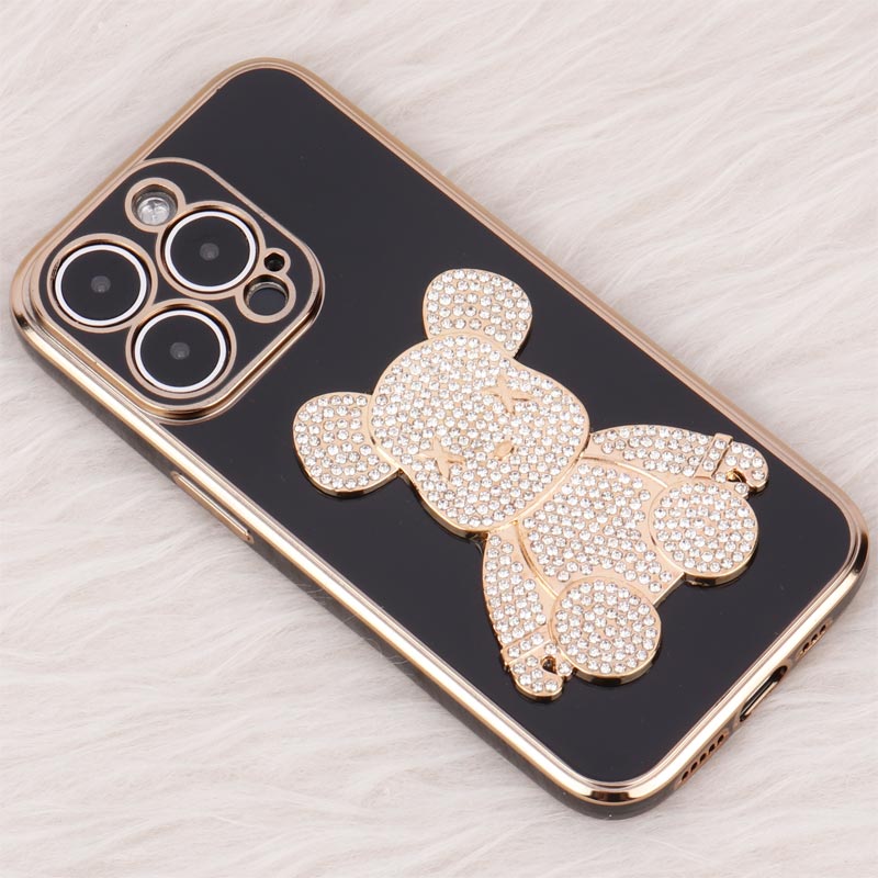 قاب My Case Power Bear نگین دار محافظ لنزدار iPhone 14 Pro