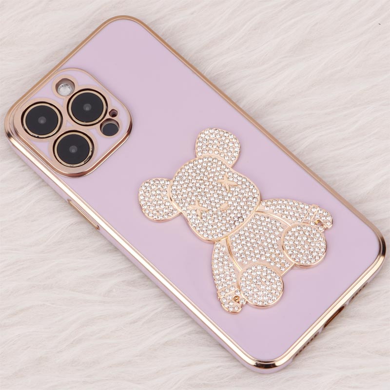 قاب My Case Power Bear نگین دار محافظ لنزدار iPhone 14 Pro Max