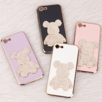 قاب My Case Power Bear نگین دار محافظ لنزدار iPhone 7/8