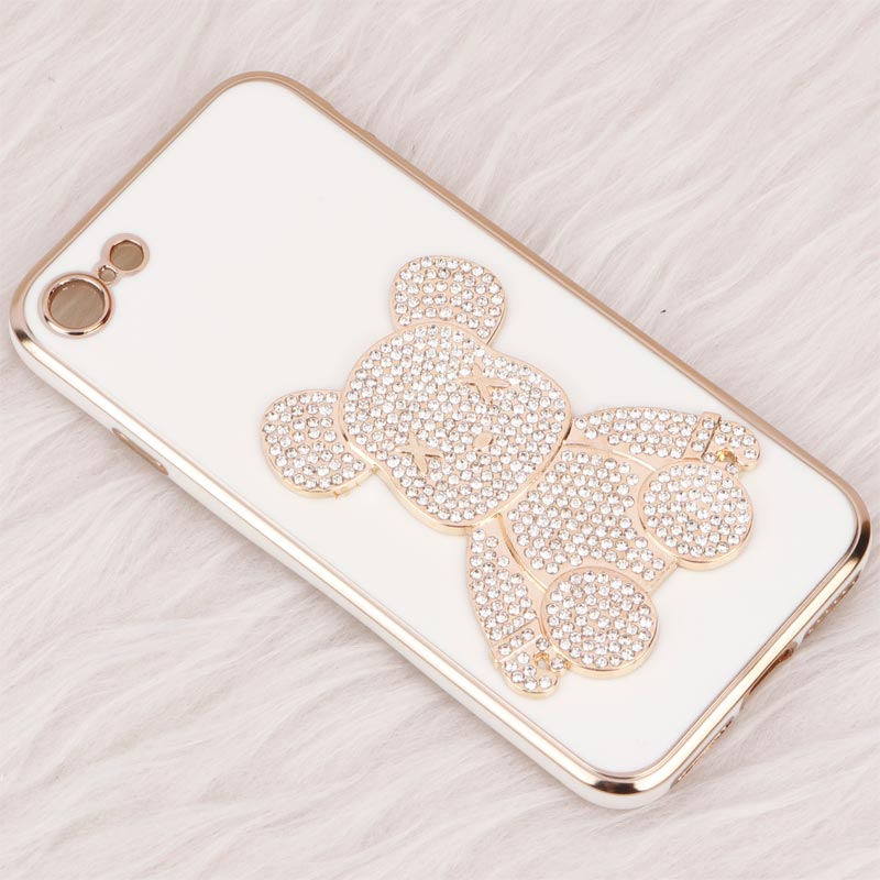 قاب My Case Power Bear نگین دار محافظ لنزدار iPhone 7/8