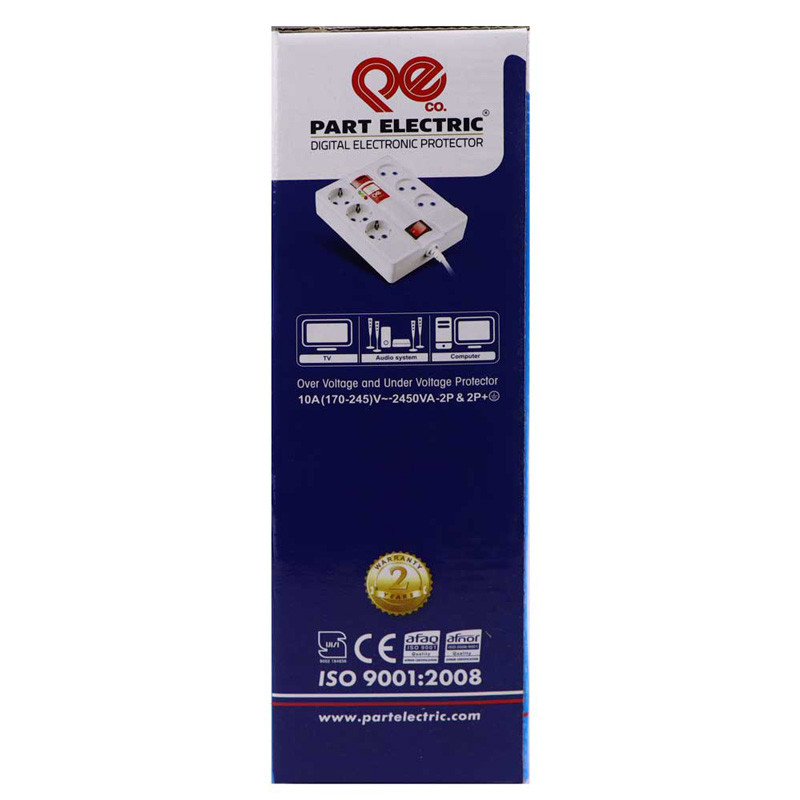 محافظ برق صوتی تصویری 6 خانه پارت الکتریک PE2060 با کابل 1٫8متری