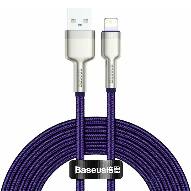 کابل آیفونی Baseus Cafule Series Metal CALJK-B 2.4A 2m