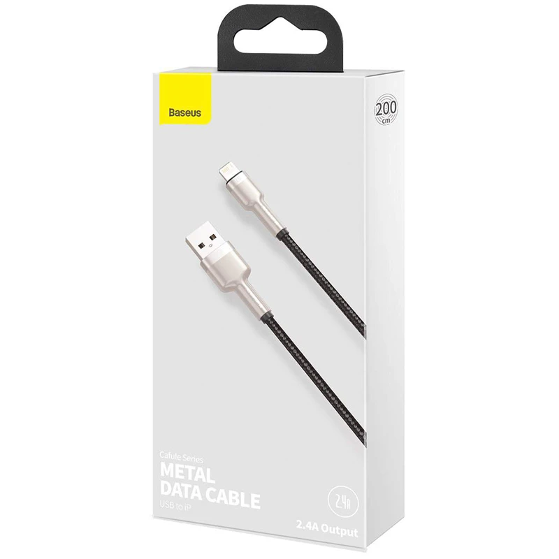 کابل آیفونی Baseus Cafule Series Metal CALJK-B 2.4A 2m