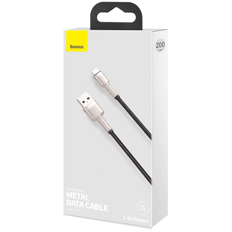کابل آیفونی Baseus Cafule Series Metal CALJK-B 2.4A 2m