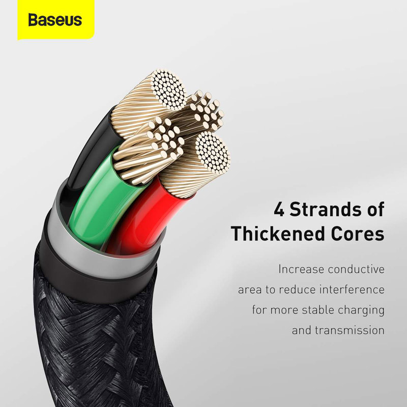کابل آیفونی Baseus Cafule Series Metal CALJK-B 2.4A 2m