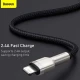 کابل آیفونی Baseus Cafule Series Metal CALJK-B 2.4A 2m