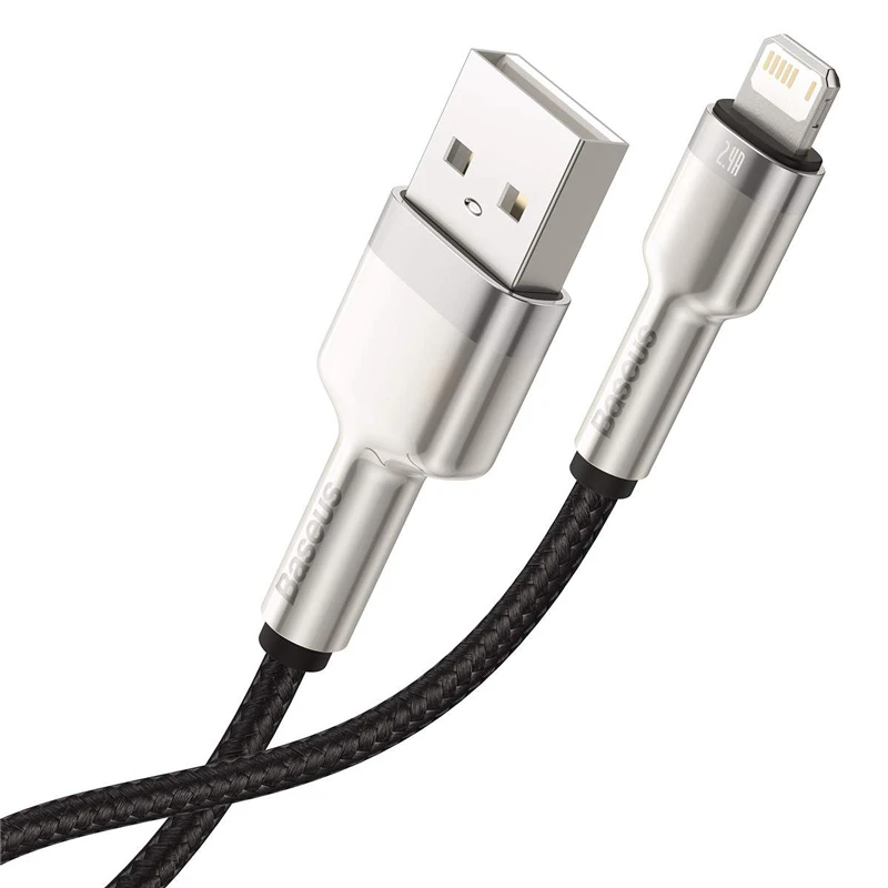 کابل آیفونی Baseus Cafule Series Metal CALJK-B 2.4A 2m