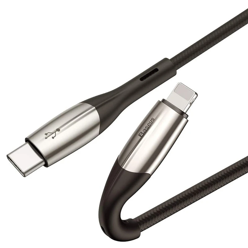 کابل تبدیل فست شارژ Baseus CATLSP-A01 QC3.0 Type-C to Lightning 50cm