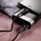 کابل کنفی آیفونی Baseus X-Shaped Light CALXD-A01 50cm