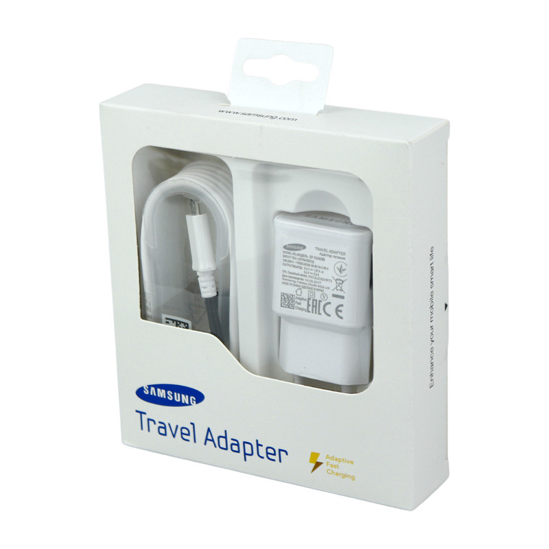 شارژر دیواری فست شارژ Samsung EP-TA20EWE 2A + کابل میکرو یو اس بی