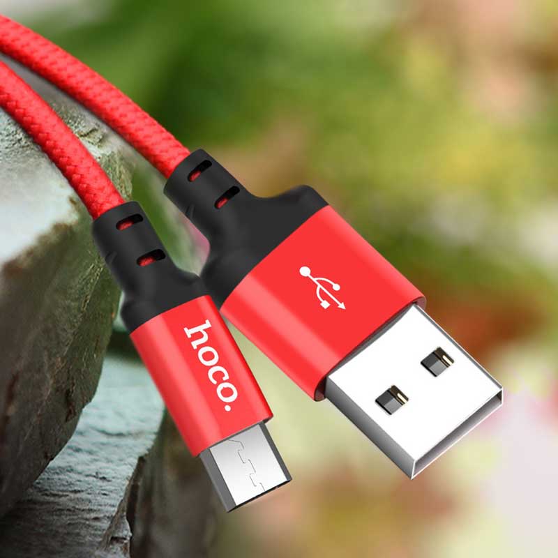 کابل کنفی سرفلزی آیفونی Hoco X14 Times Speed 2m