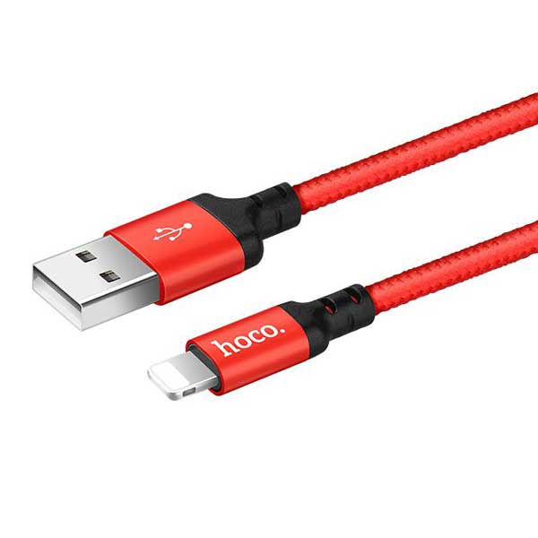 کابل کنفی سرفلزی آیفونی Hoco X14 Times Speed 1m