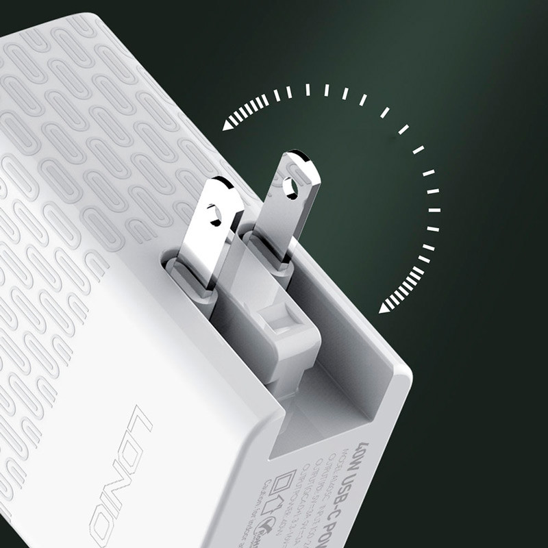 شارژر دیواری فست شارژ LDNIO A1405C QC4.0 PD 40W Type-C + کابل Type-C