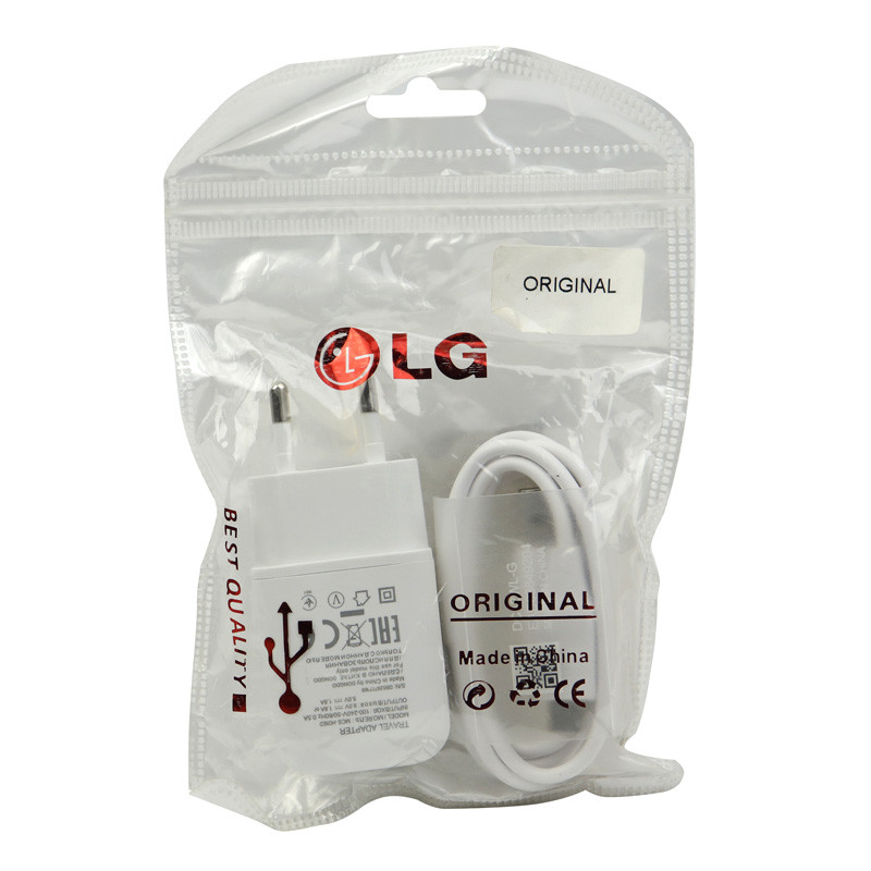 شارژر دیواری فست شارژ اورجینال LG 1.8A 15W + کابل Type-C