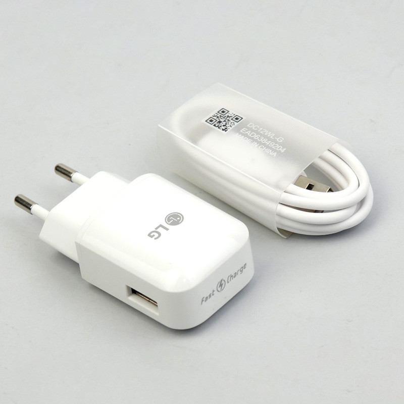 شارژر دیواری فست شارژ اورجینال LG 1.8A 15W + کابل Type-C