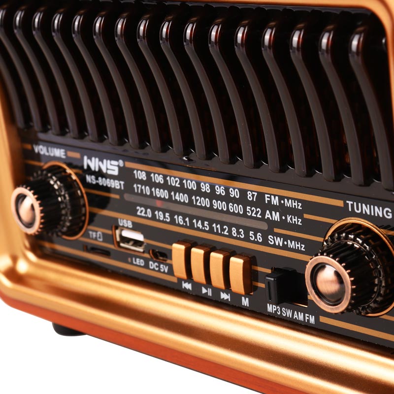 رادیو اسپیکر بلوتوثی رم و فلش خور NNS NS-8069BT
