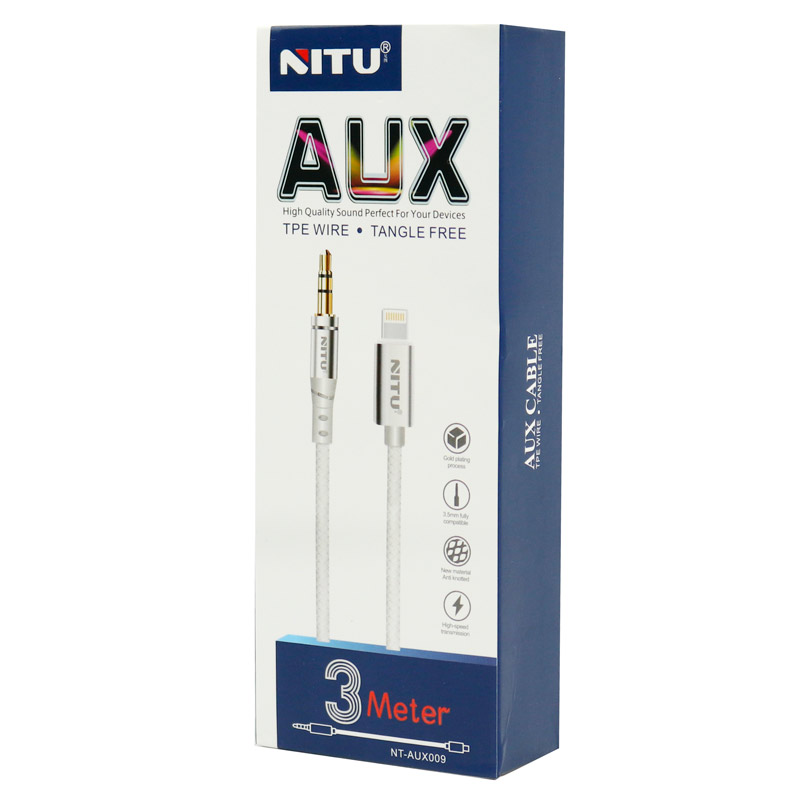کابل تبدیل Nitu NT-AUX009 Lightning To AUX 3m