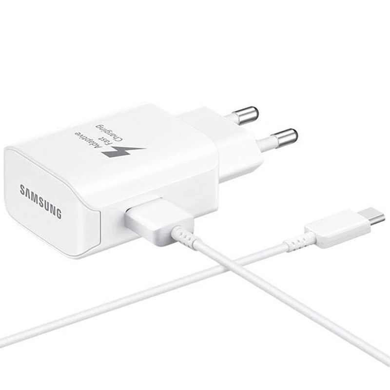 شارژر دیواری فست شارژ Samsung EP-TA300 2A 15W + کابل تایپ سی