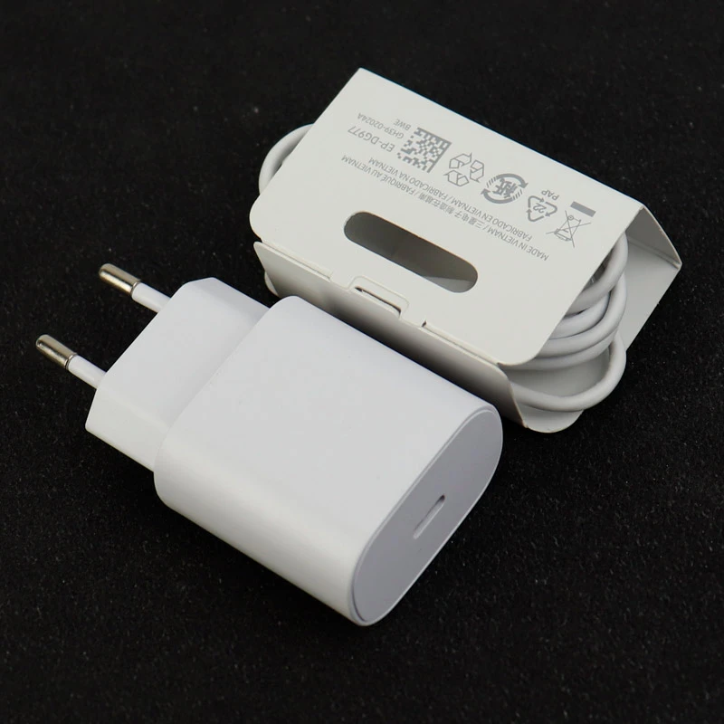 شارژر دیواری فست شارژ Samsung EP-TA800 3A PD 25W Type-C + کابل تبدیل تایپ سی