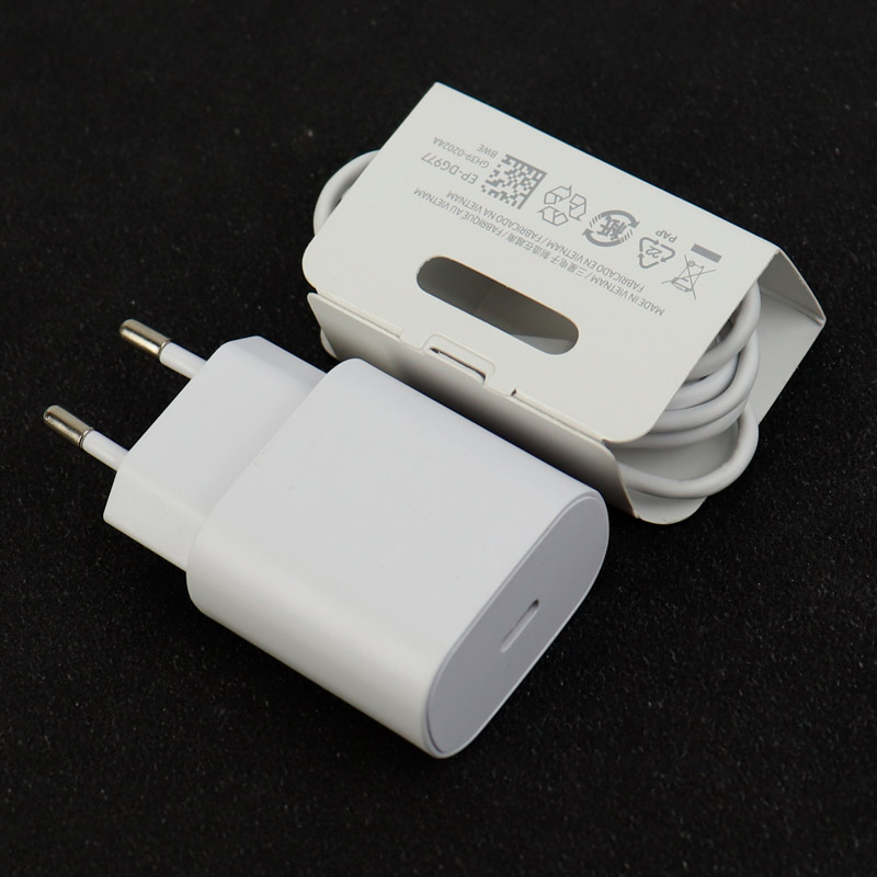 شارژر دیواری فست شارژ Samsung EP-TA800 3A PD 25W Type-C + کابل تبدیل تایپ سی