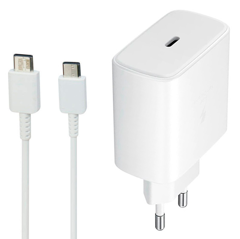 شارژر دیواری فست شارژ Samsung EP-TA800 3A PD 25W Type-C + کابل تبدیل تایپ سی