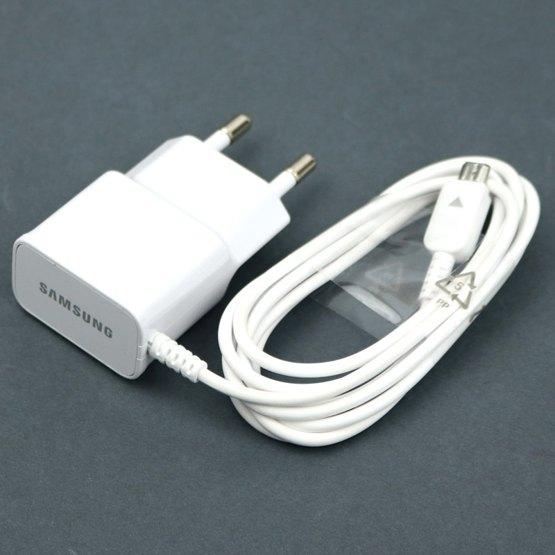 شارژر سیم وصل میکرو یو اس بی فست شارژ اورجینال Samsung S5 EP-TA11KWK 2A شرینک
