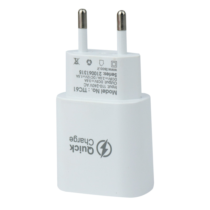 شارژر دیواری فست شارژ TSCO TTC 61 QC3.0 PD 3.6A + کابل میکرو یو اس بی