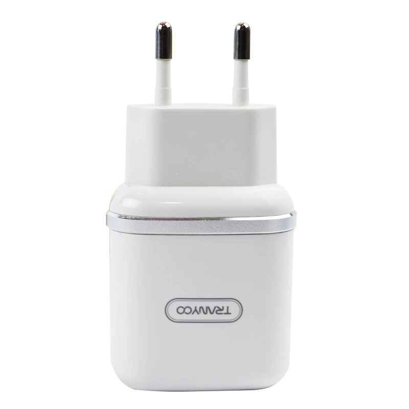 شارژر دیواری Tranyoo V60 2.4A 12W 2Port + کابل میکرو یو اس بی