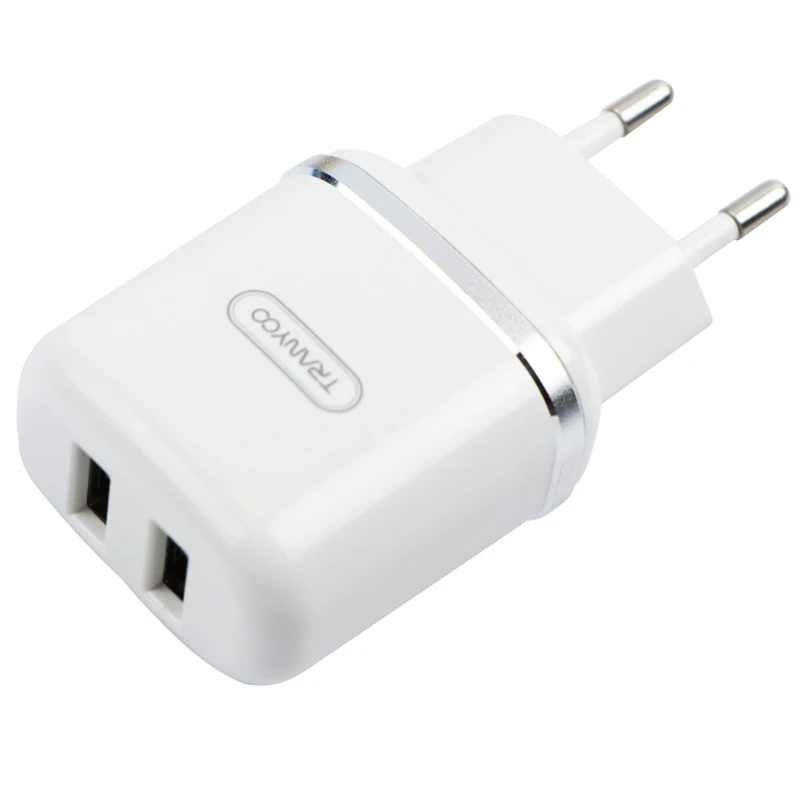 شارژر دیواری Tranyoo V60 2.4A 12W 2Port + کابل میکرو یو اس بی