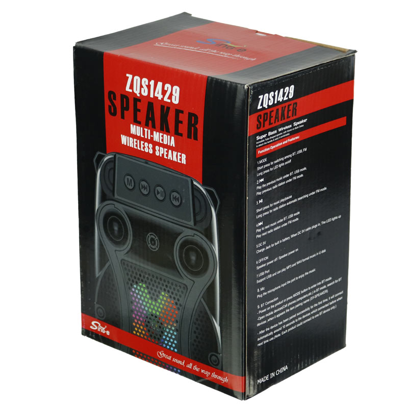 اسپیکر بلوتوثی فلش خور ZQS1429 + میکروفون