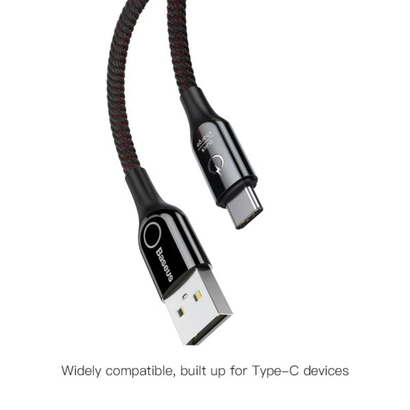 کابل تایپ سی قطع کن Baseus C-Shaped CATCD 3A 1m