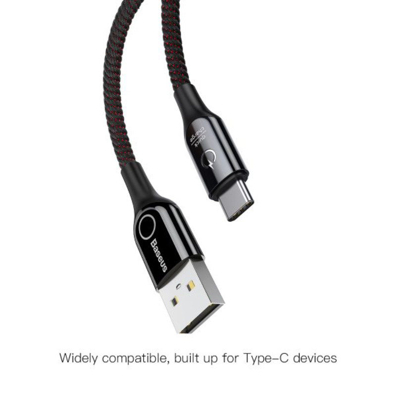 کابل تایپ سی قطع کن Baseus C-Shaped CATCD 3A 1m