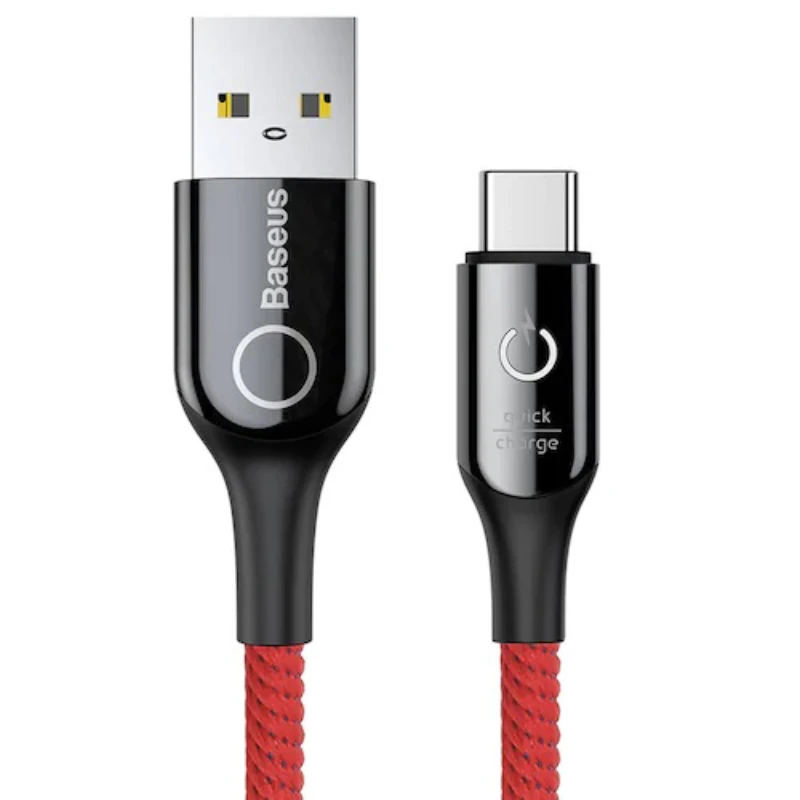 کابل تایپ سی قطع کن Baseus C-Shaped CATCD 3A 1m