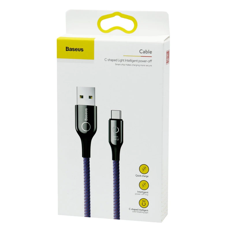 کابل تایپ سی قطع کن Baseus C-Shaped CATCD 3A 1m