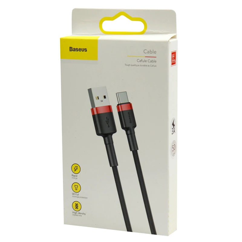 کابل تایپ سی فست شارژ Baseus Cafule CATKLF-A 3A 50cm