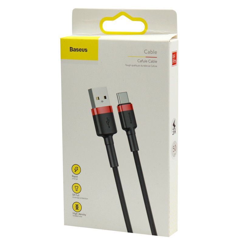 کابل تایپ سی فست شارژ Baseus Cafule CATKLF-A 3A 50cm