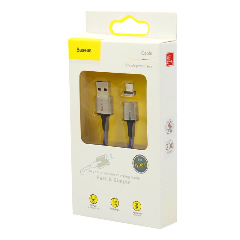 کابل مگنتی Baseus CATXC-B 2A Type-C 2m