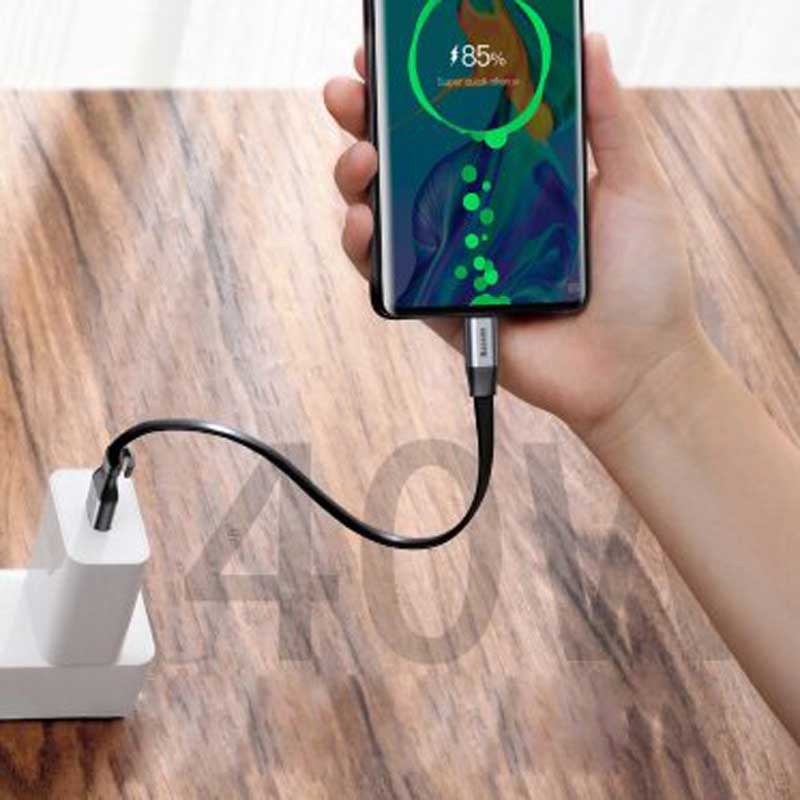 کابل Baseus HW Quick Charge CATMBJ-BG1 Type-C 5A 23cm