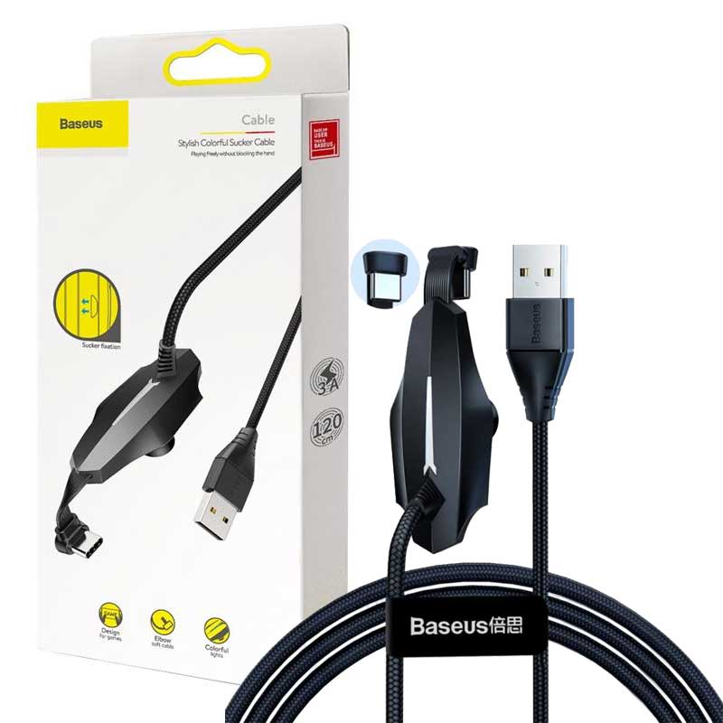 کابل کنفی تایپ سی مکنده Baseus Stylish Sucker CATXA-A01 1.2m یکسر L