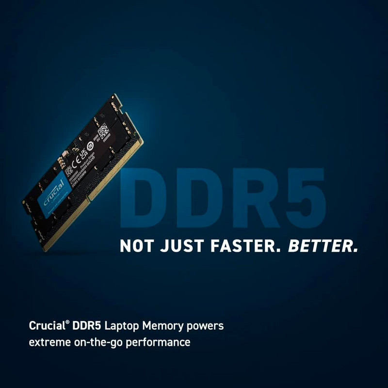 رم لپ تاپ Crucial CT16G48C40S5 DDR5 16GB 4800MHz CL40