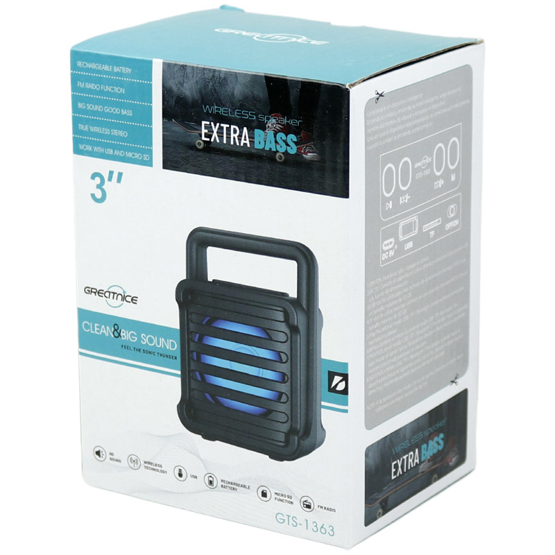 اسپیکر بلوتوثی رم و فلش خور Extra BASS GTS-1363