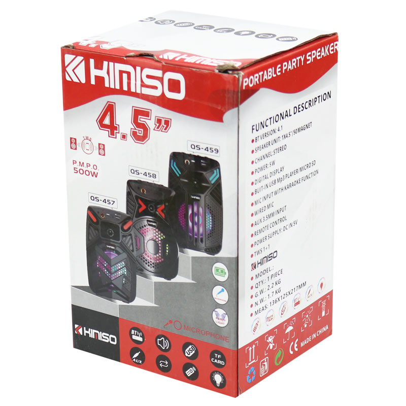اسپیکر بلوتوثی رم و فلش خور Kimiso QS-458