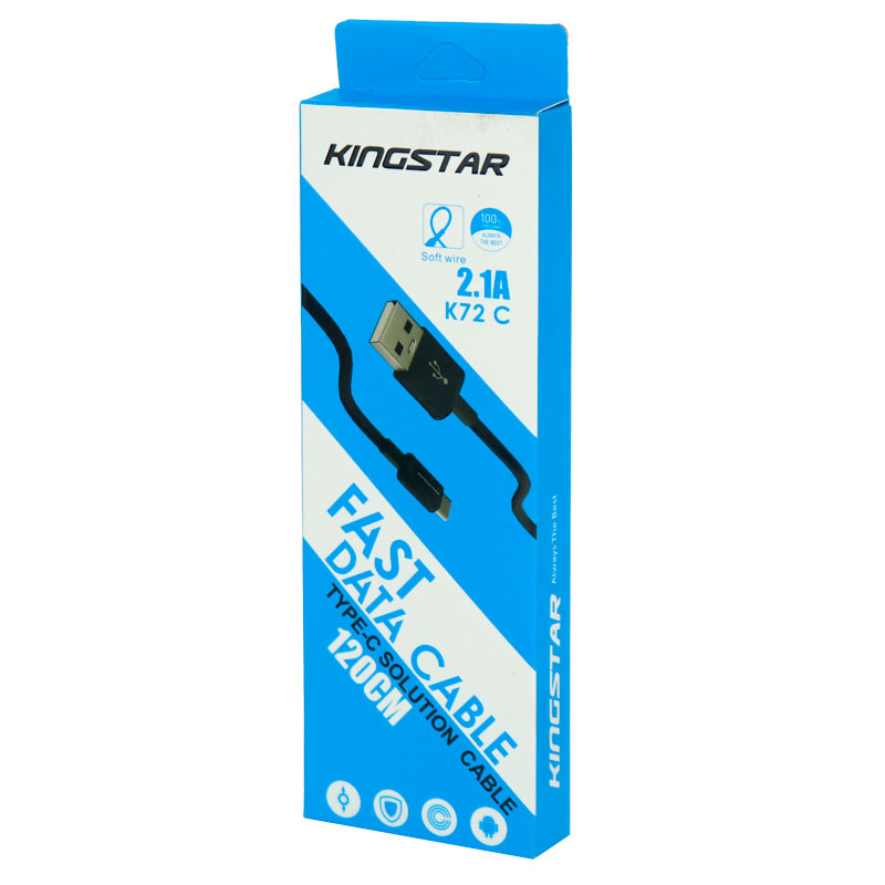 کابل تایپ سی KingStar K72C 2.1A 1.2m