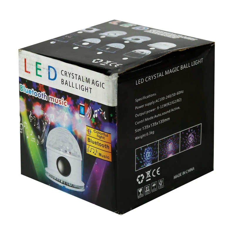 لامپ LED اسپیکر دار بلوتوثی LED Crystal Magic Ball Light