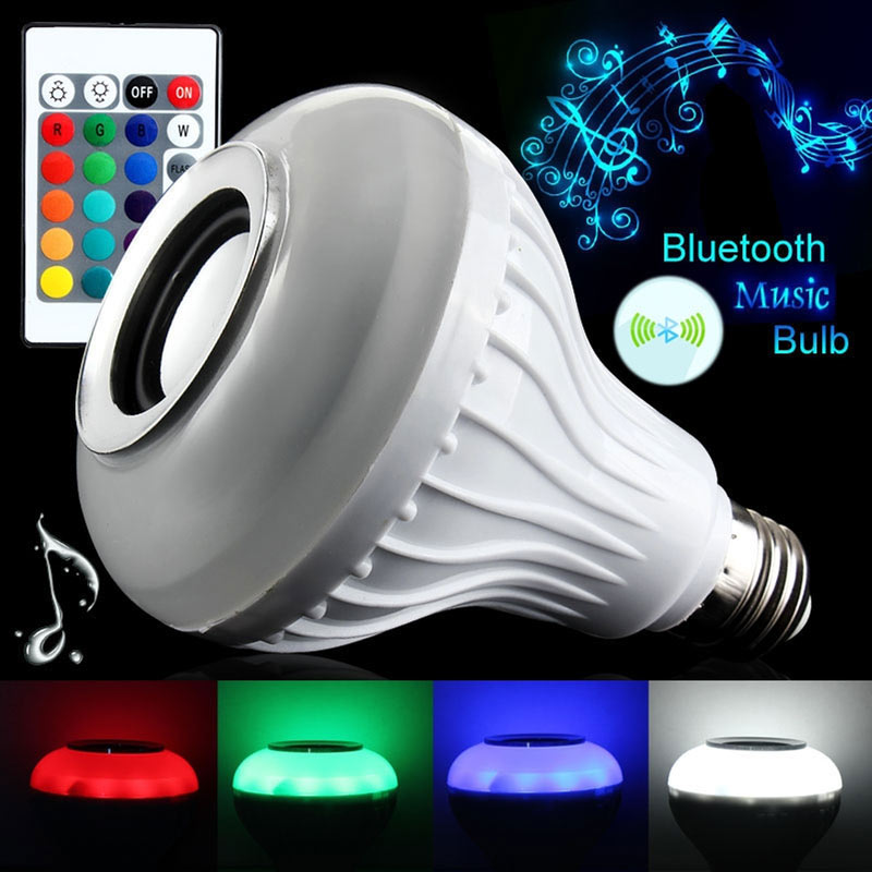 لامپ LED اسپیکر دار بلوتوثی LED Music Bulb 12W E27 + ریموت کنترل