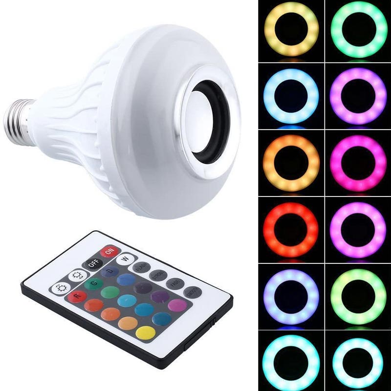 لامپ LED اسپیکر دار بلوتوثی LED Music Bulb 12W E27 + ریموت کنترل