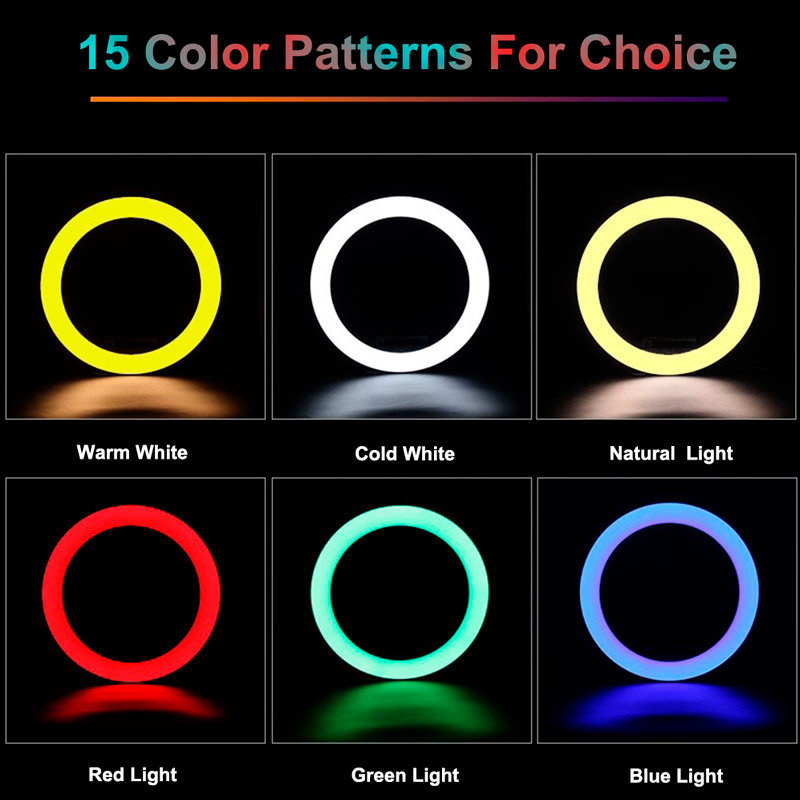 رینگ لایت “MJ26 Soft Ring Light RGB LED 10