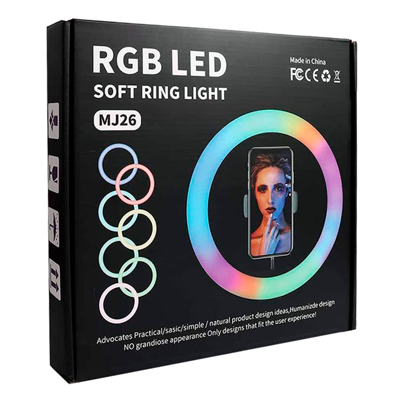 رینگ لایت “MJ26 Soft Ring Light RGB LED 10