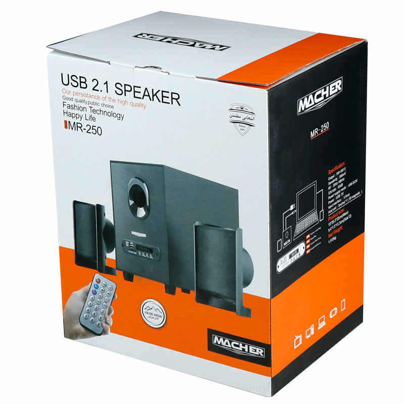 اسپیکر بلوتوثی رم و فلش خور Macher MR-250 + ریموت کنترل