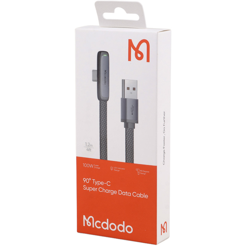 کابل تایپ سی فست شارژ Mcdodo CA-3340 6A 100W 1.2m یکسر L